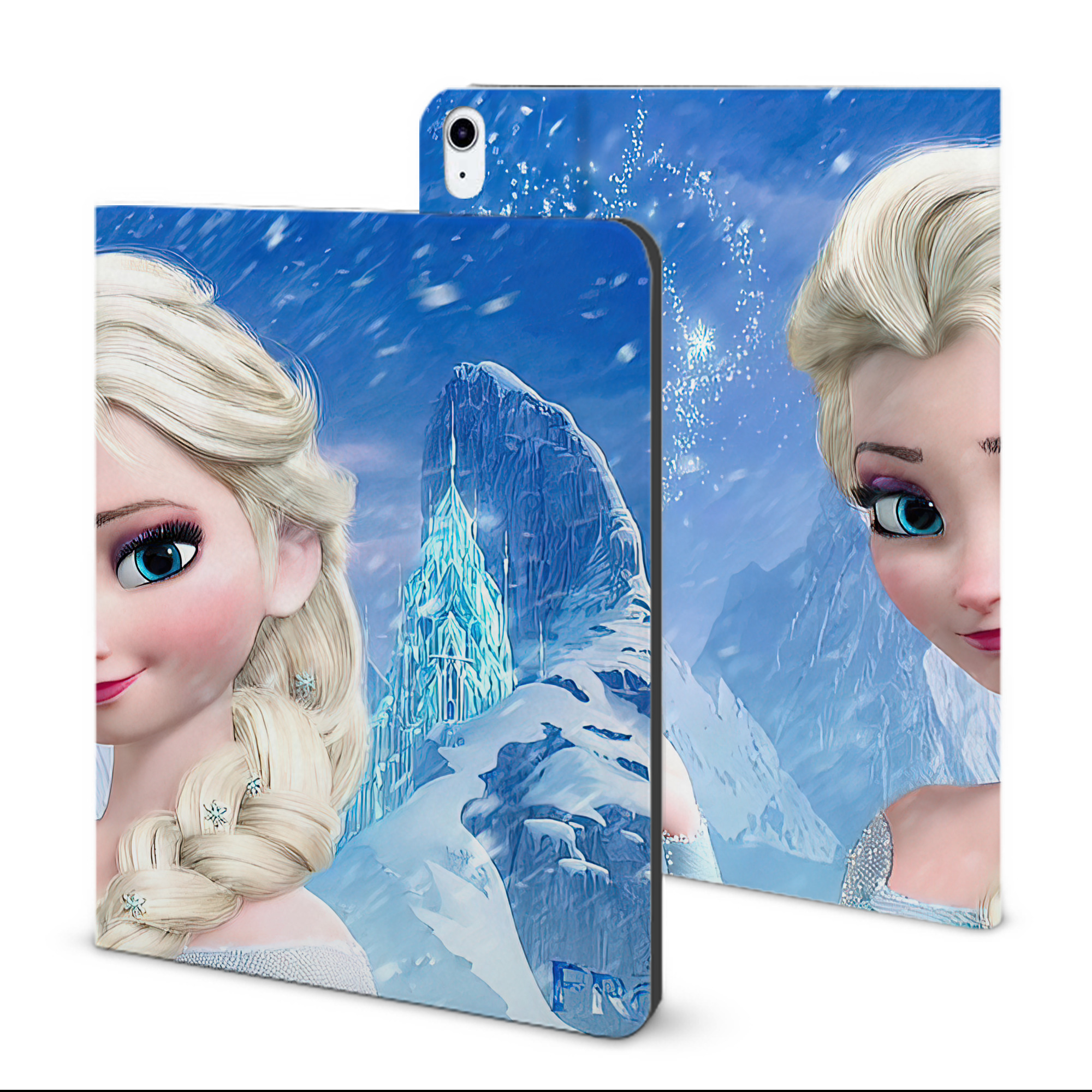 （画像用） アナと雪の女王 アンナ エルサ Frozen Anna Elsa IPad ケース ブック型 PUレザー TPU 耐衝撃 軽量 薄型 ペン収納なし 全面保護 IPad 各モデル対応